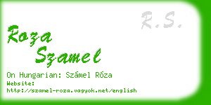 roza szamel business card